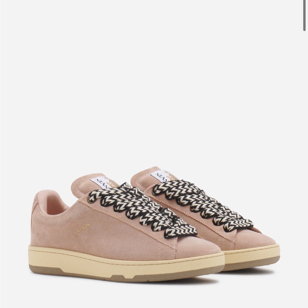 LANVIN SUEDE CURB LITE SNEAKERS